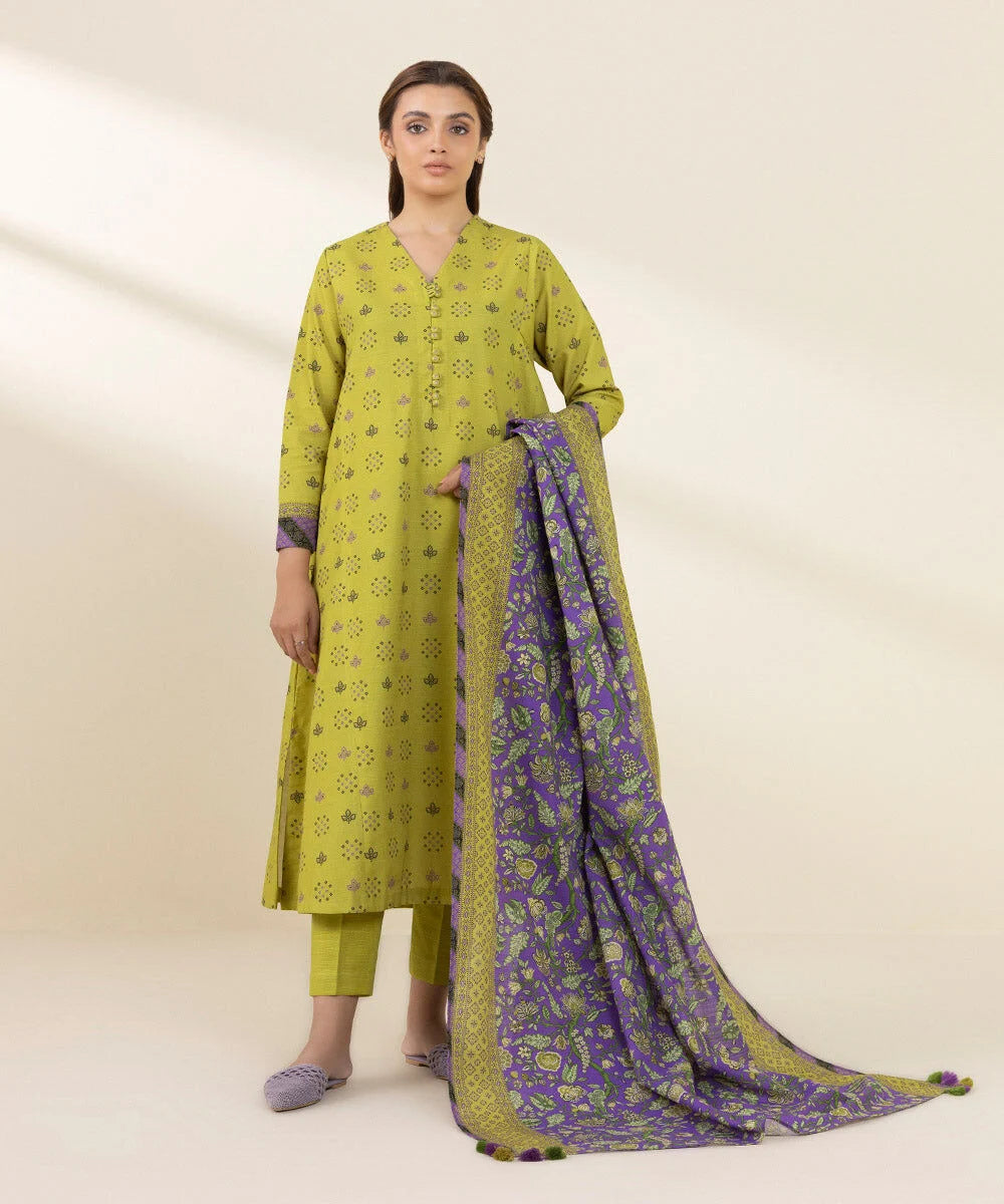 Sapphire 3-Piece Unstitched Khaddar Suit