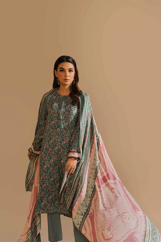 Nishat Printed Khaddar 3-Piece Unstitched Suit
