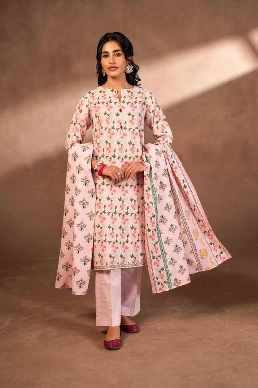 Nishat Printed 3-Piece Unstitched Khaddar Suit