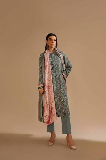 Nishat Printed Khaddar 3-Piece Unstitched Suit