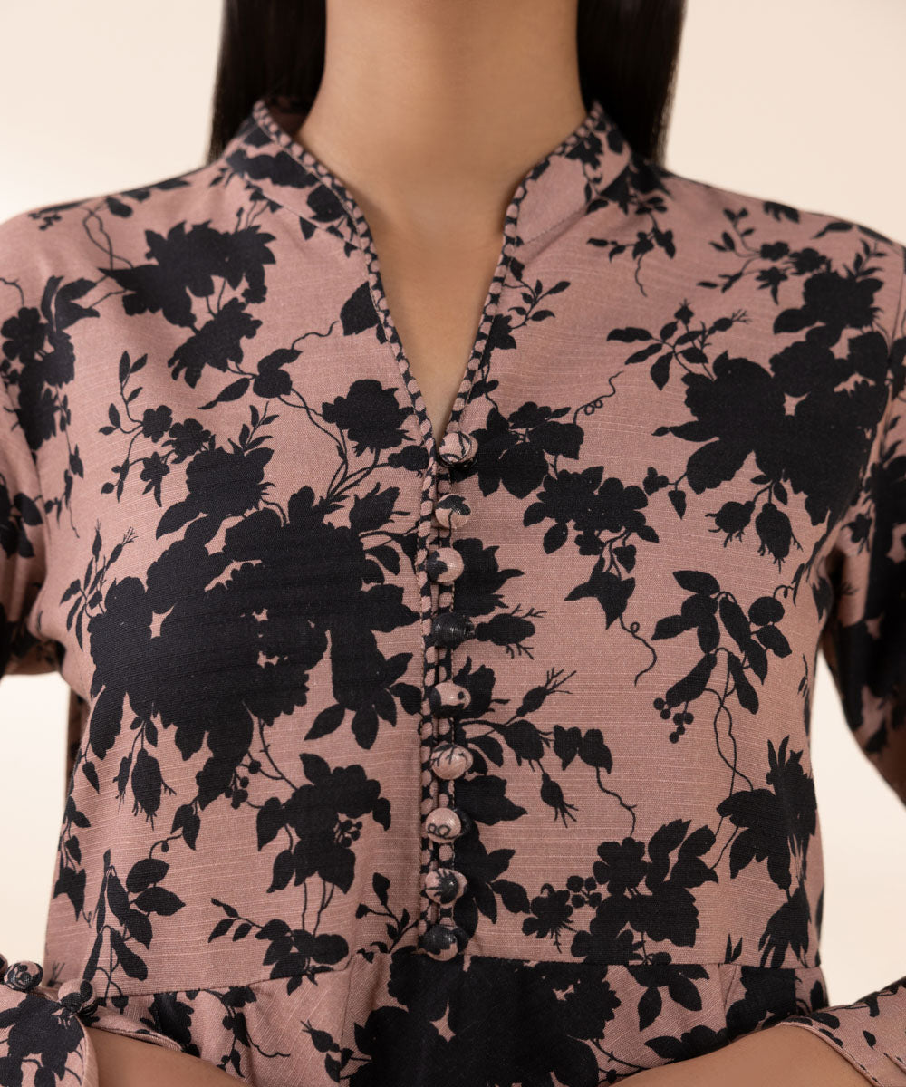 2 Piece Printed Light Khaddar Suit