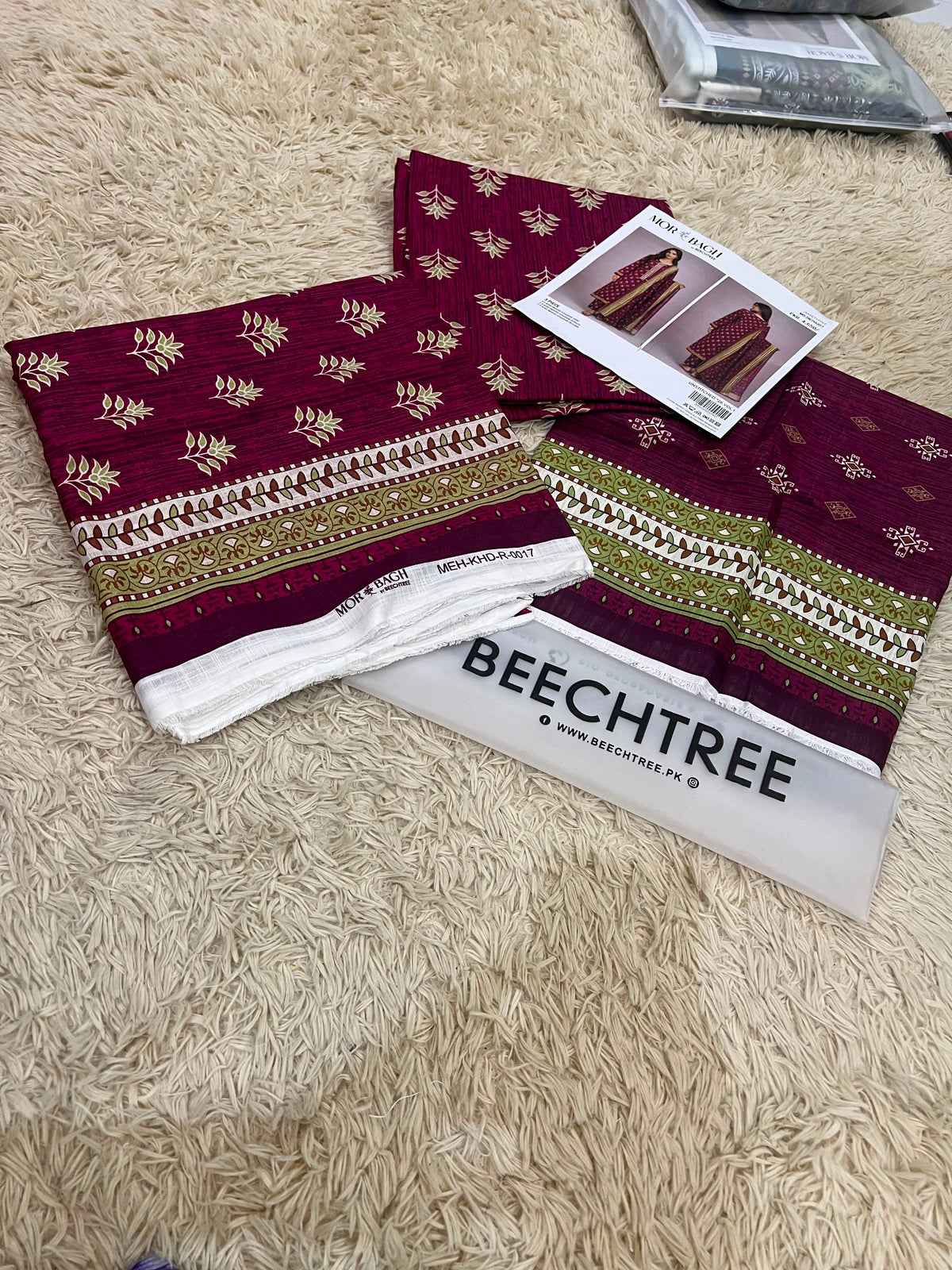 Mor Bhag by Beechtree – 3 Piece Unstitched Khaddar Suit