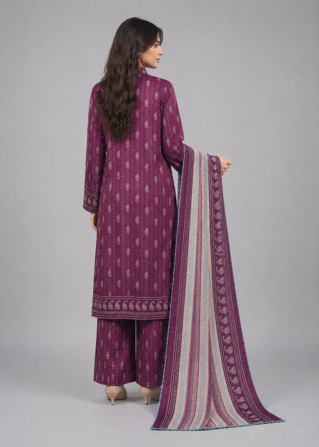 Mor Bhag by Beechtree – 3 Piece Unstitched Khaddar Suit