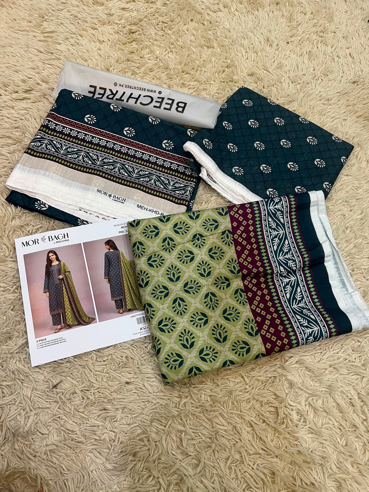 Morbhag by Beechtree – 3-Piece Unstitched Khaddar Suit