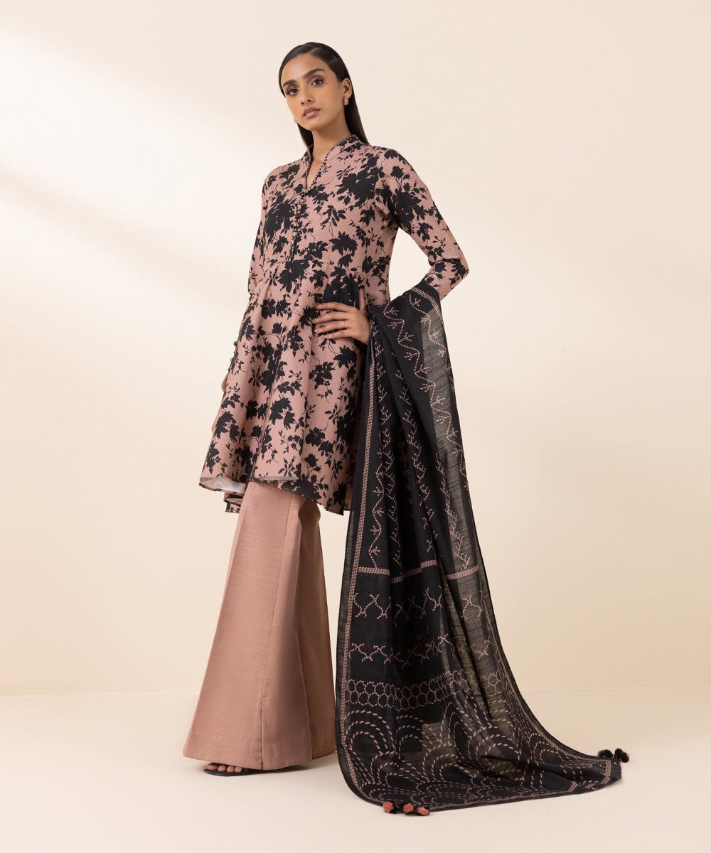 2 Piece Printed Light Khaddar Suit